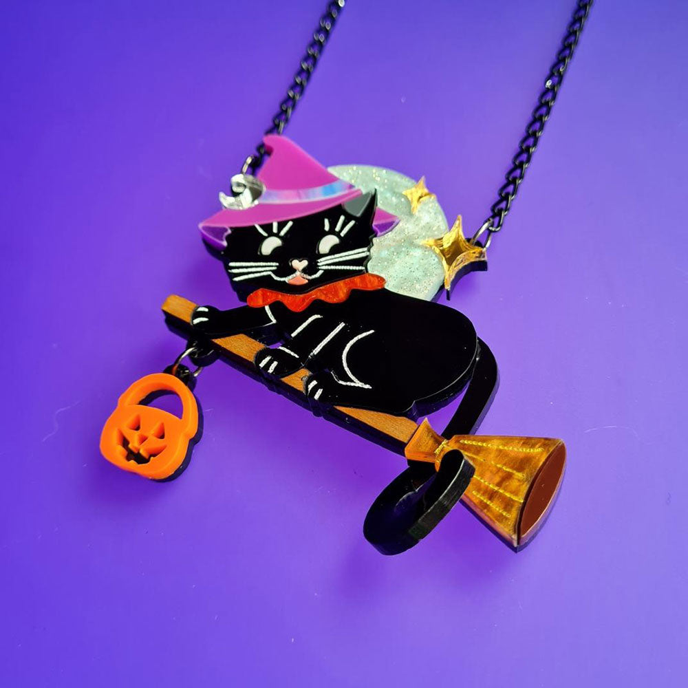 Witch Kitty Necklace by Cherryloco Jewellery 2