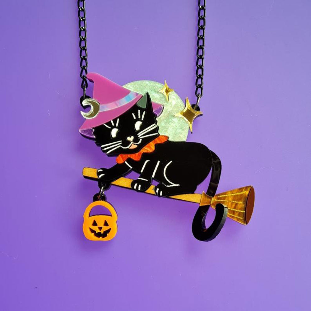 Witch Kitty Necklace by Cherryloco Jewellery 3