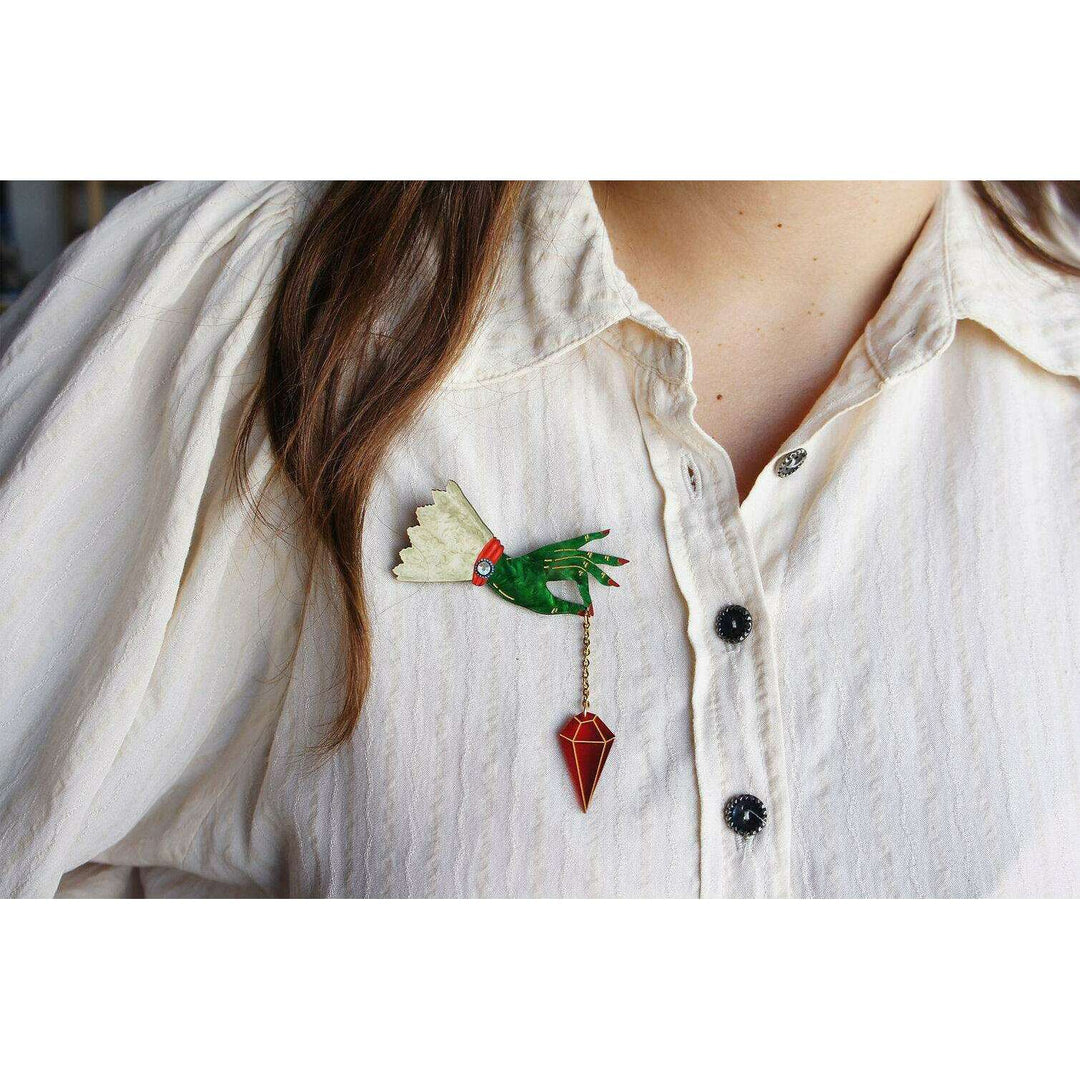 Witch Pendulum Halloween Brooch by Laliblue - Quirks!