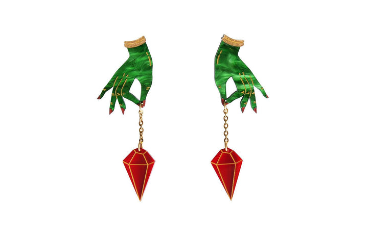Witch Pendulum Halloween Earrings by Laliblue - Quirks!