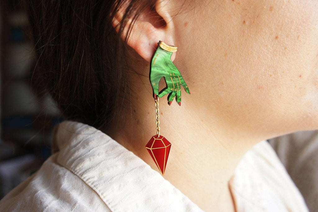 Witch Pendulum Halloween Earrings by Laliblue - Quirks!