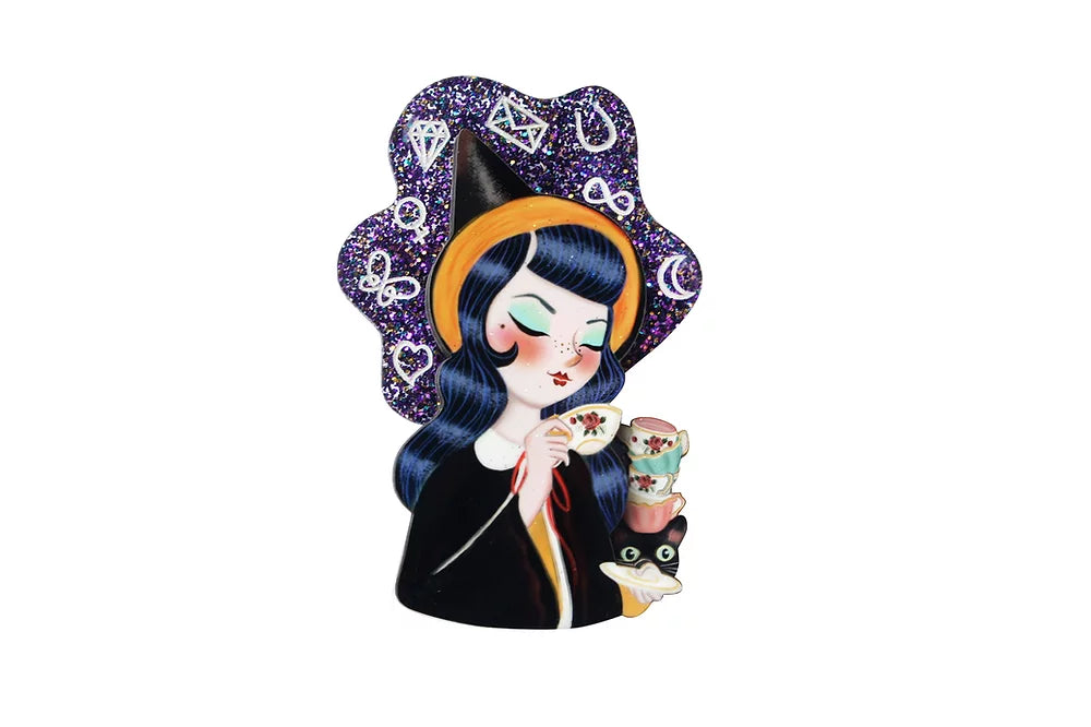 Witch Reading Tasseomancy Brooch by Laliblue - Quirks!