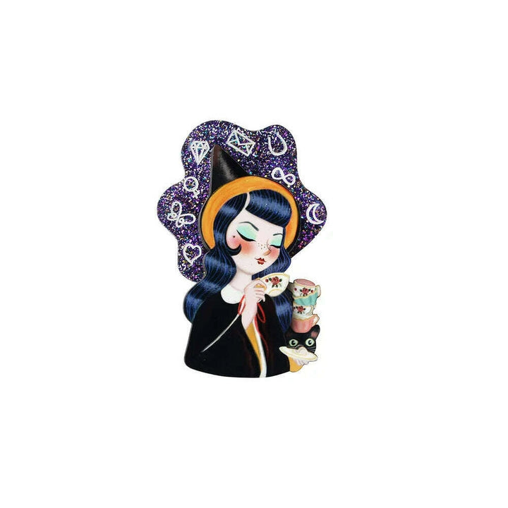 Witch Reading Tasseomancy Brooch by Laliblue - Quirks!