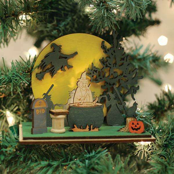 Old World Christmas Witches Convention Blown Glass Ornament