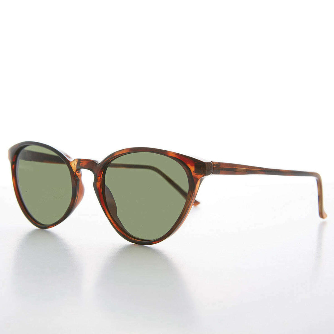 Women's Round Cat Eye Sunglass with Keyhole Bridge - Allie