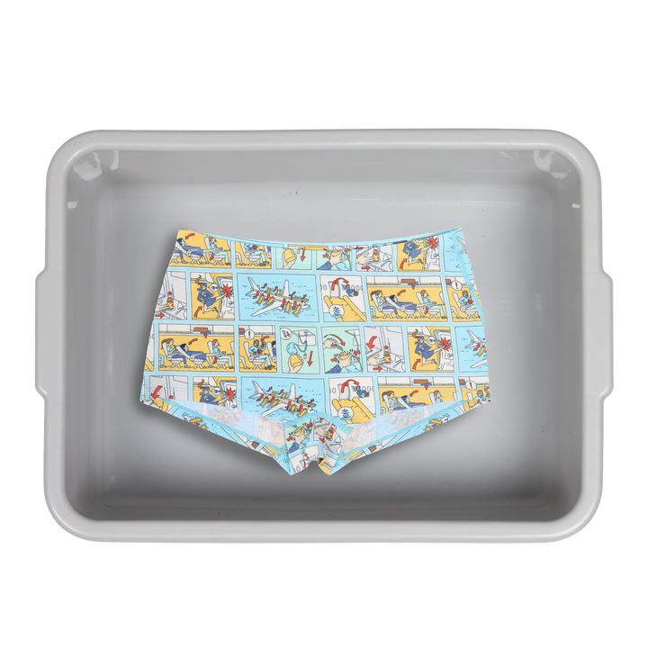 The Improper Protocol | Airplane Pamphlet Modal Boyshort Underwear