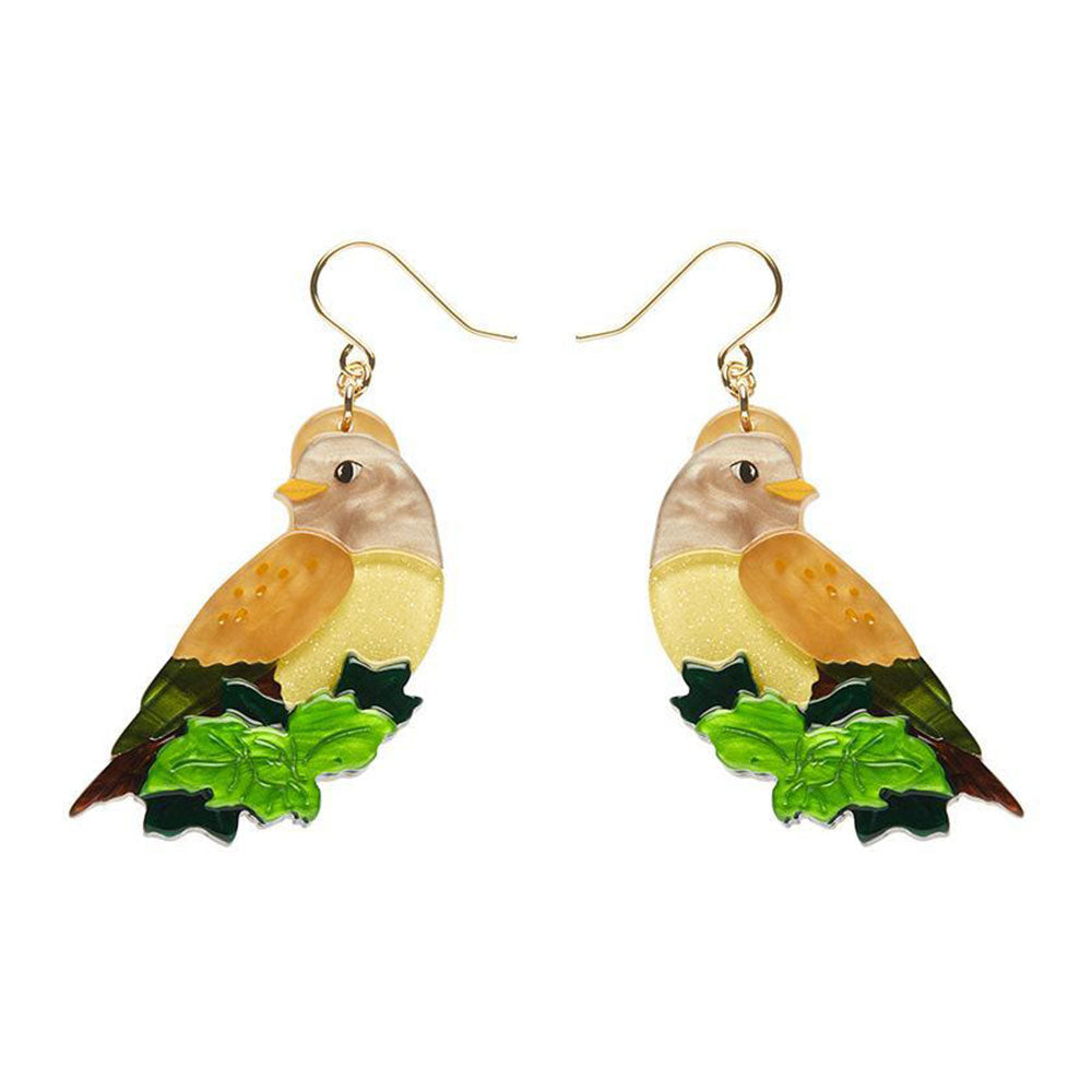 Wondrous Warbler Drop Earrings by Erstwilder image