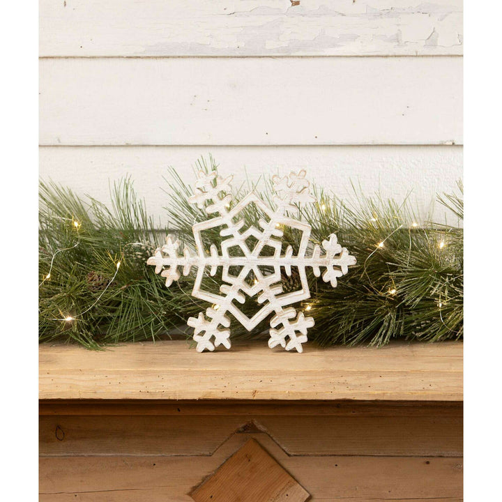Wooden 10" Snowflake by Bethany Lowe Designs, christmas decor