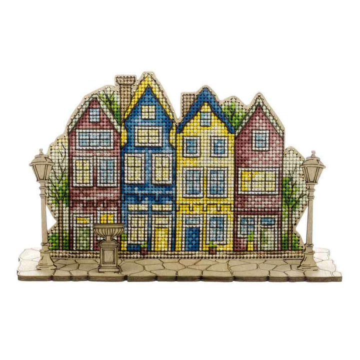 Wooden Cross-Stitch Kit Evening Lights FLW-068