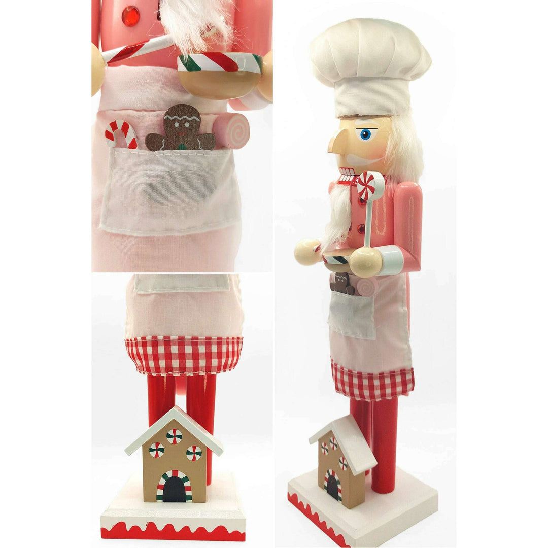 Wooden Gingerbread Chef Nutcracker Wizardi F07M6-5