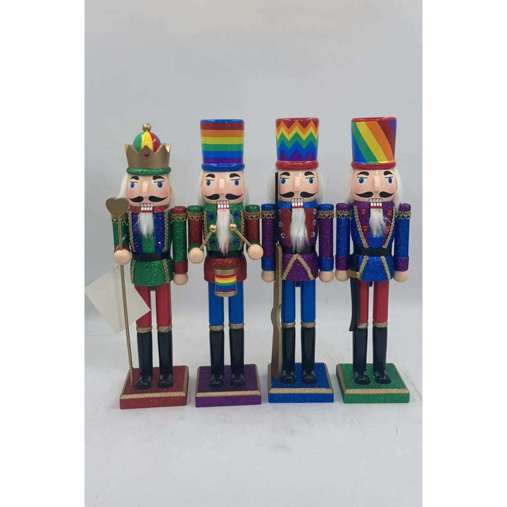 Wooden King Nutcracker with Scepter Wizardi F07M6-10 red stand