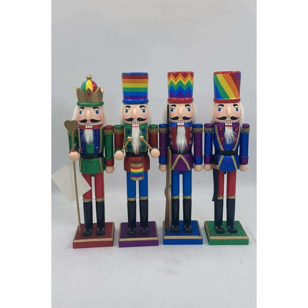 Wooden Pride Drummer Nutcracker Wizardi F07M6-10 purple stand