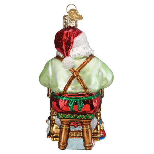 Old World Christmas Workshop Santa Blown Glass Ornament