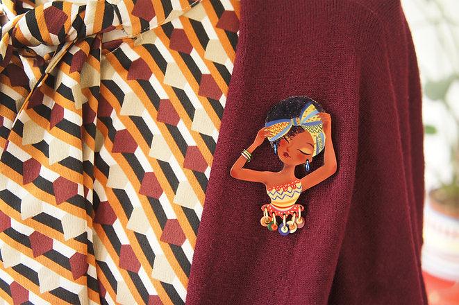 World Day of African Culture brooch by LaliBlue - Quirks!