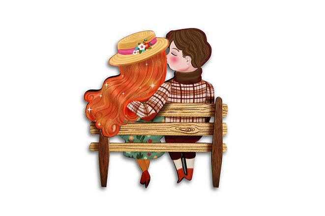 World Kiss a ginger Day Brooch by LaliBlue - Quirks!
