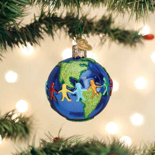 Old World Christmas World Peace Blown Glass Ornament