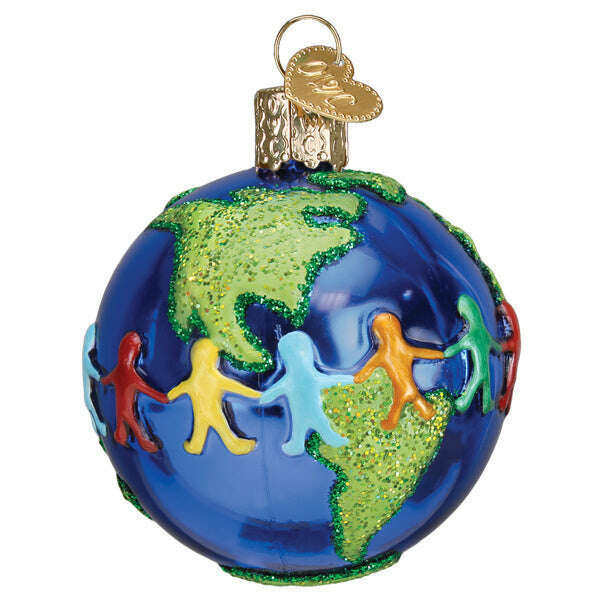 Old World Christmas World Peace Blown Glass Ornament