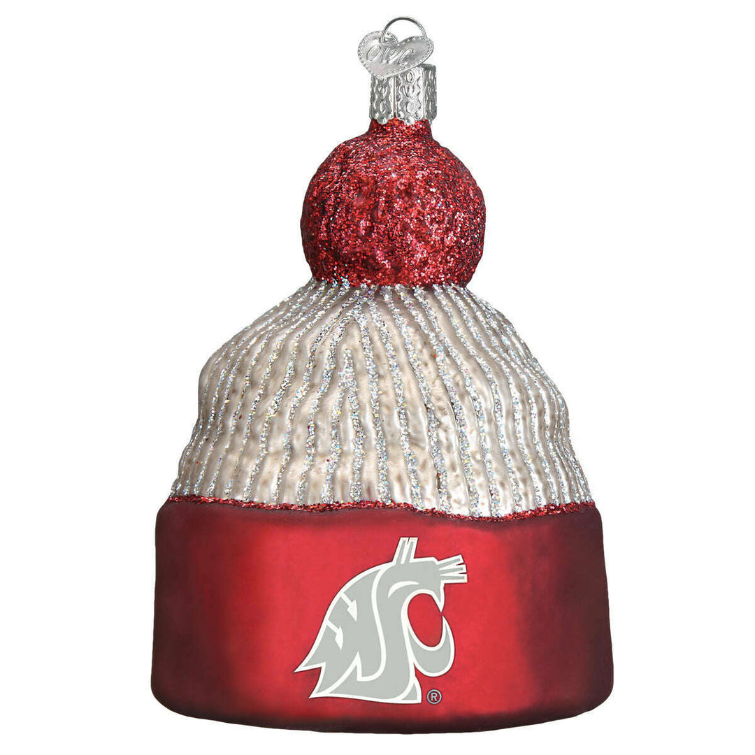 Old World Christmas WSU Beanie Blown Glass Ornament