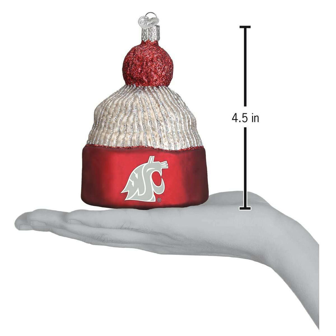Old World Christmas WSU Beanie Blown Glass Ornament