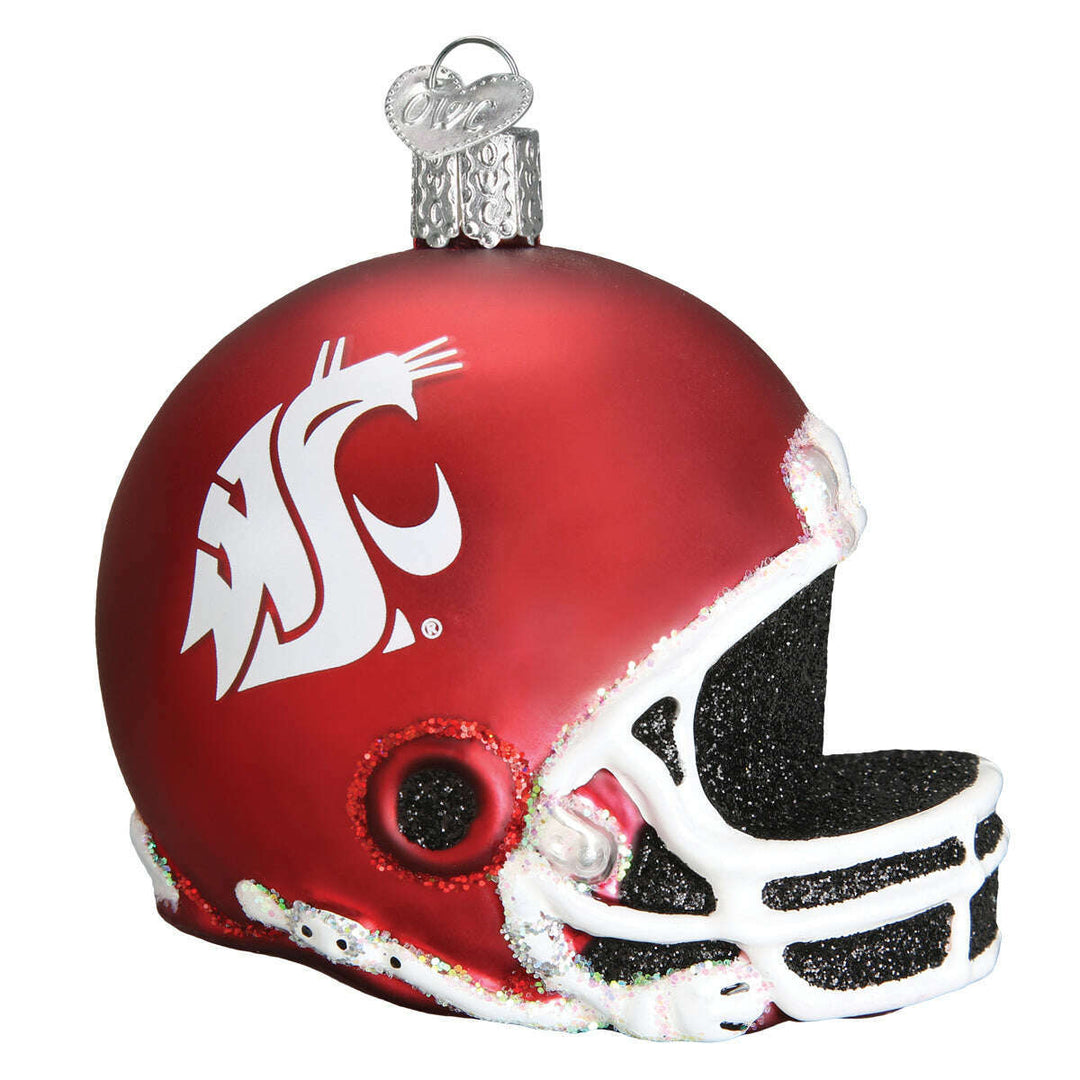 Old World Christmas WSU Helmet Blown Glass Ornament