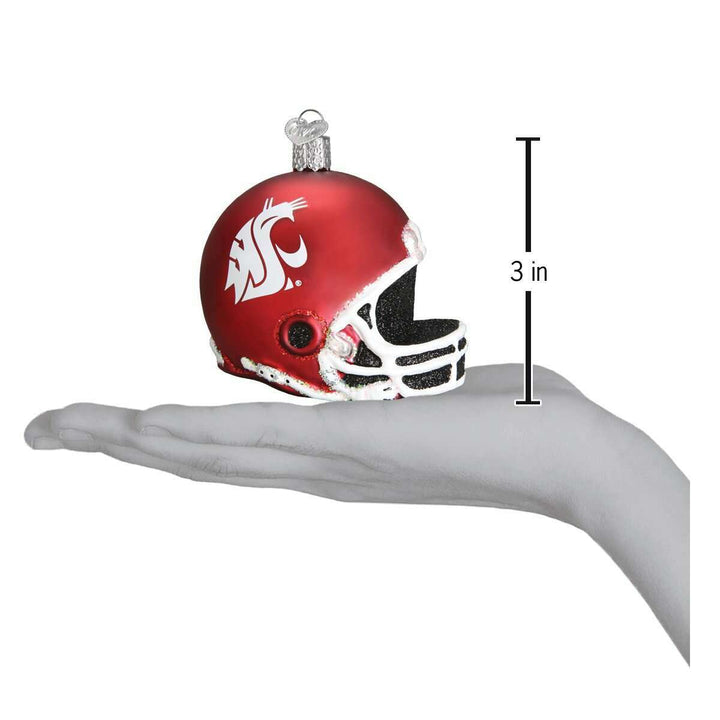 Old World Christmas WSU Helmet Blown Glass Ornament