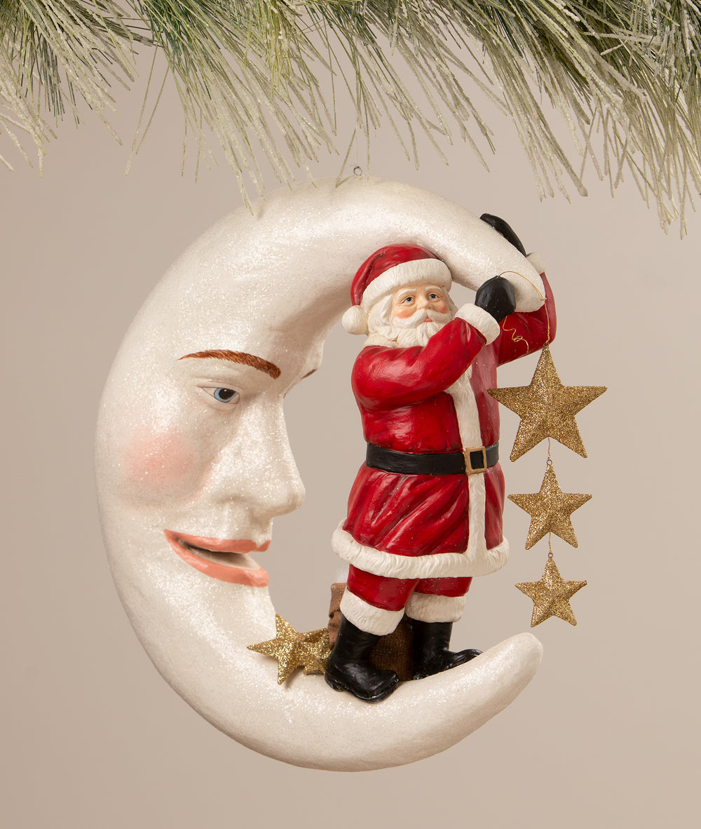 Starlight Santa in Moon by Bethany Lowe Designs, image 2