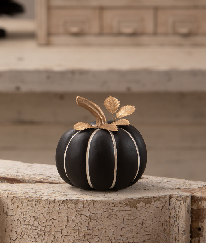 Small Pinstripe Pumpkin by Bethany Lowe Designs, halloween decor