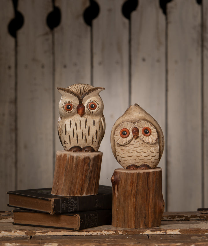 Handcarved 9" Hoot Owl by Bethany Lowe Designs, image 3