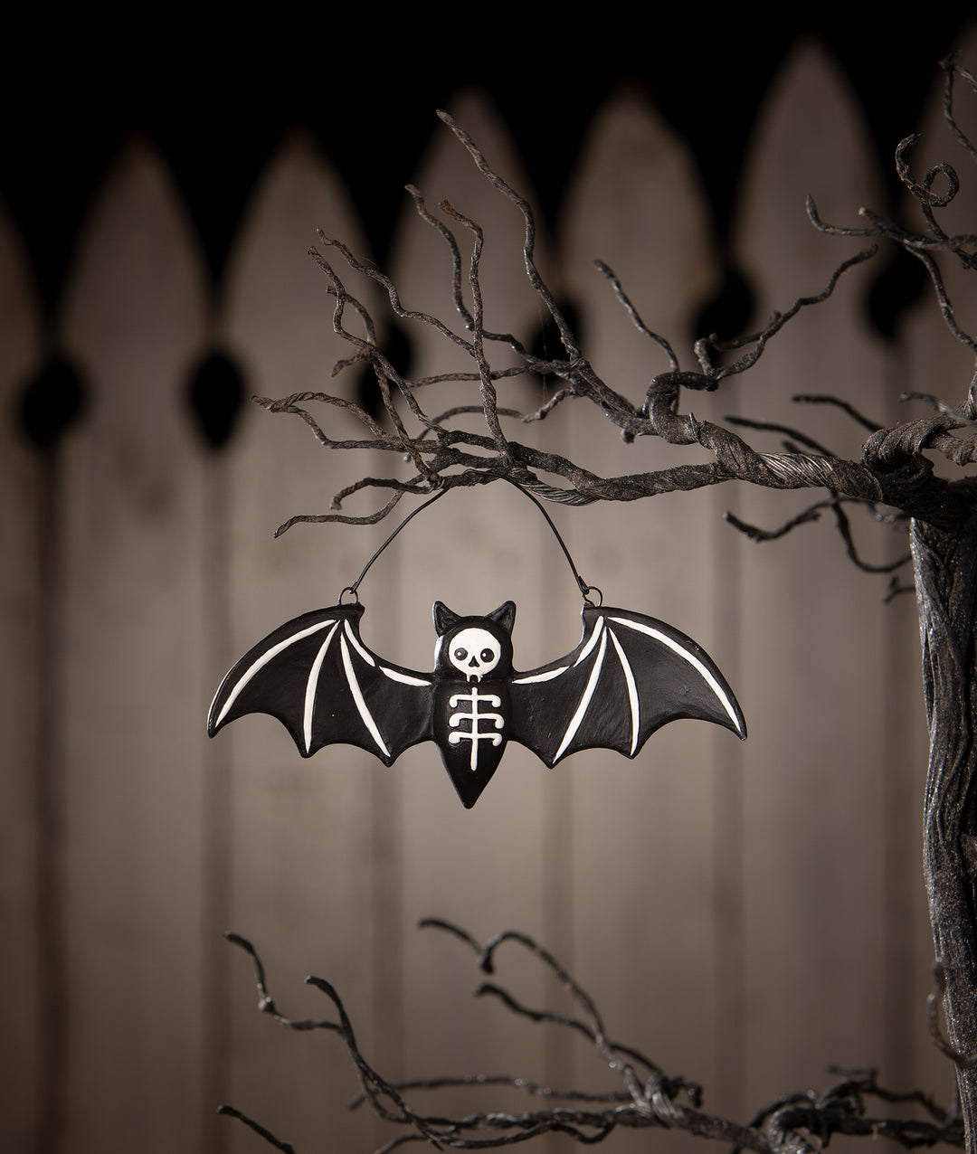 Batty Skeleton Ornament by Bethany Lowe Designs, halloween decor