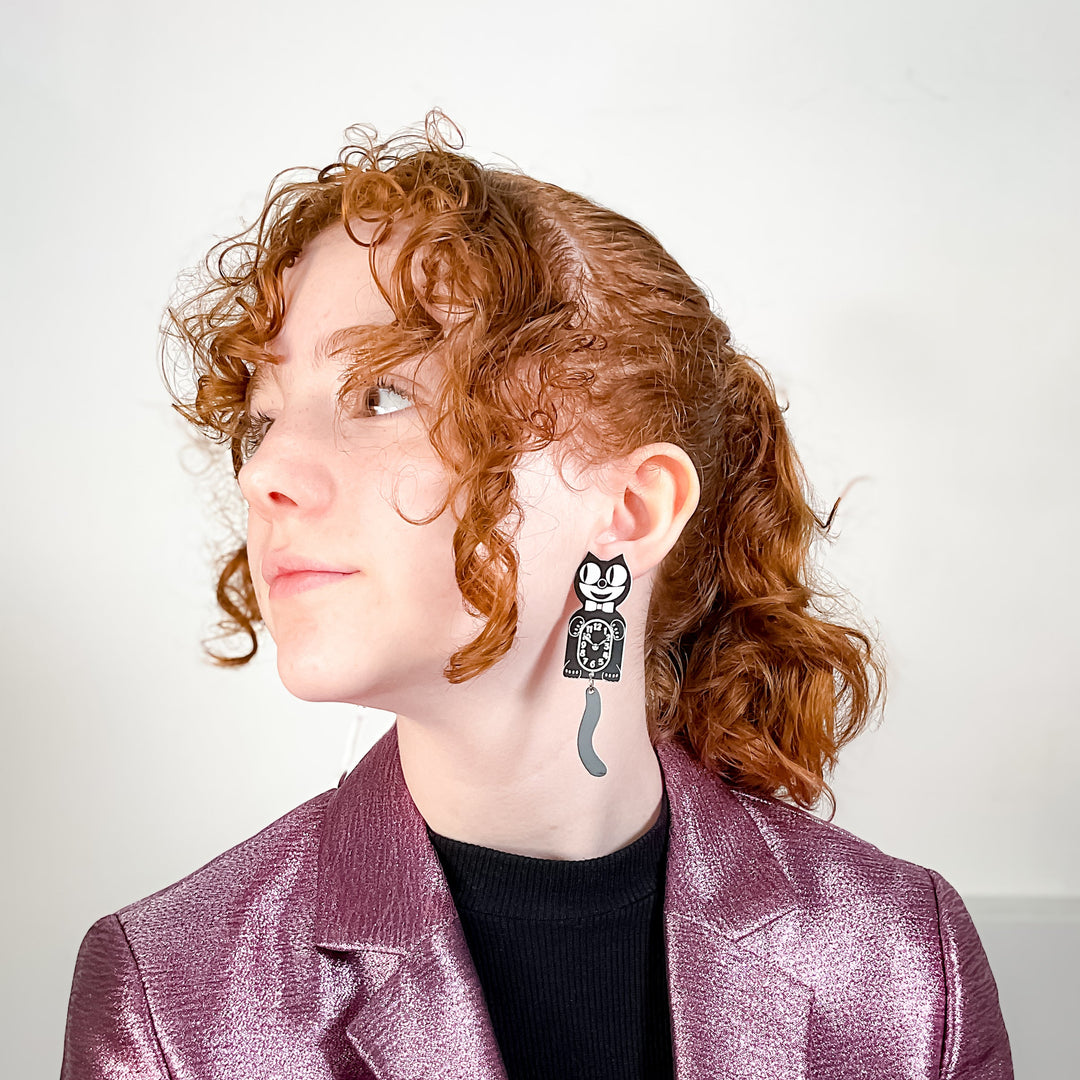 Officially Licensed Kit-Cat Klock ® Earrings (regular sized)