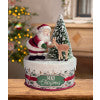 Santa and Deer on Box by Bethany Lowe Designs, christmas decor