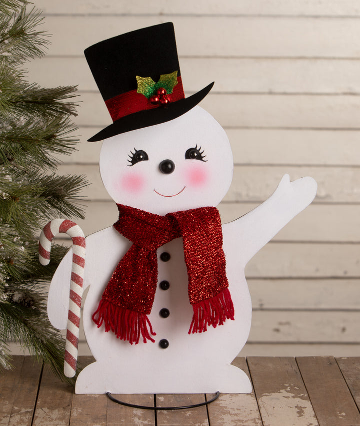 Large Jolly Tin Snowman by Bethany Lowe Designs, christmas decor
