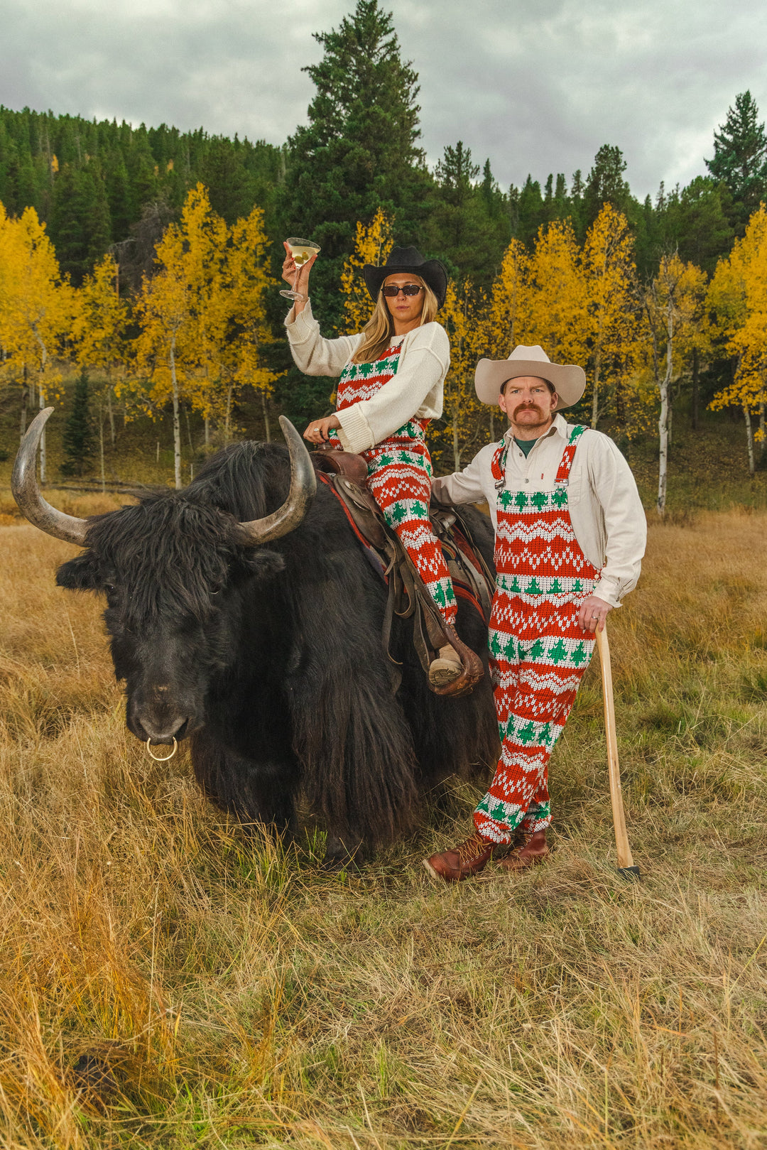 The Red Ryder | Fair Isle Knit Print Pajamaralls®