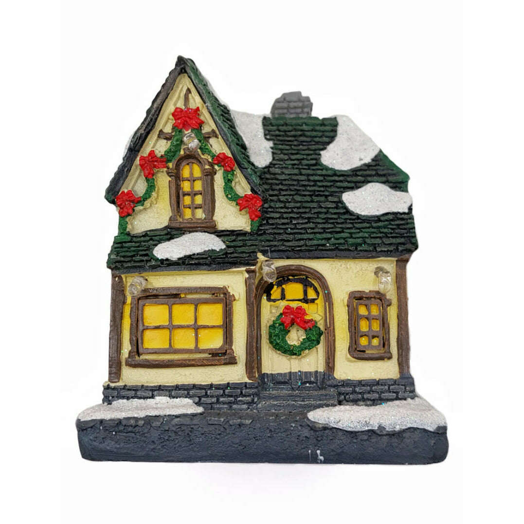 Yellow House. Christmas Village by Wizardi F07-N1-6-600100D