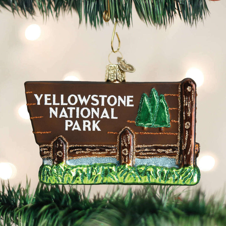 Old World Christmas Yellowstone National Park Blown Glass Ornament