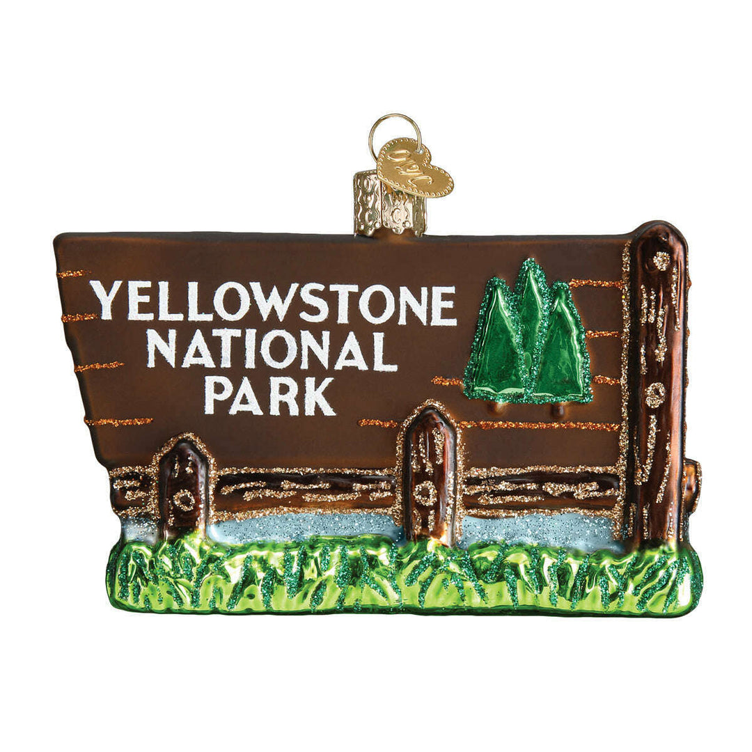 Old World Christmas Yellowstone National Park Blown Glass Ornament