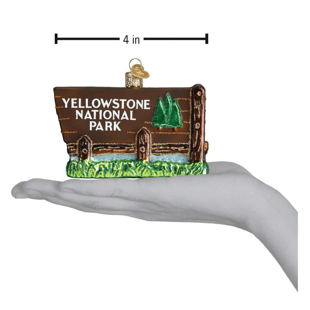 Old World Christmas Yellowstone National Park Blown Glass Ornament