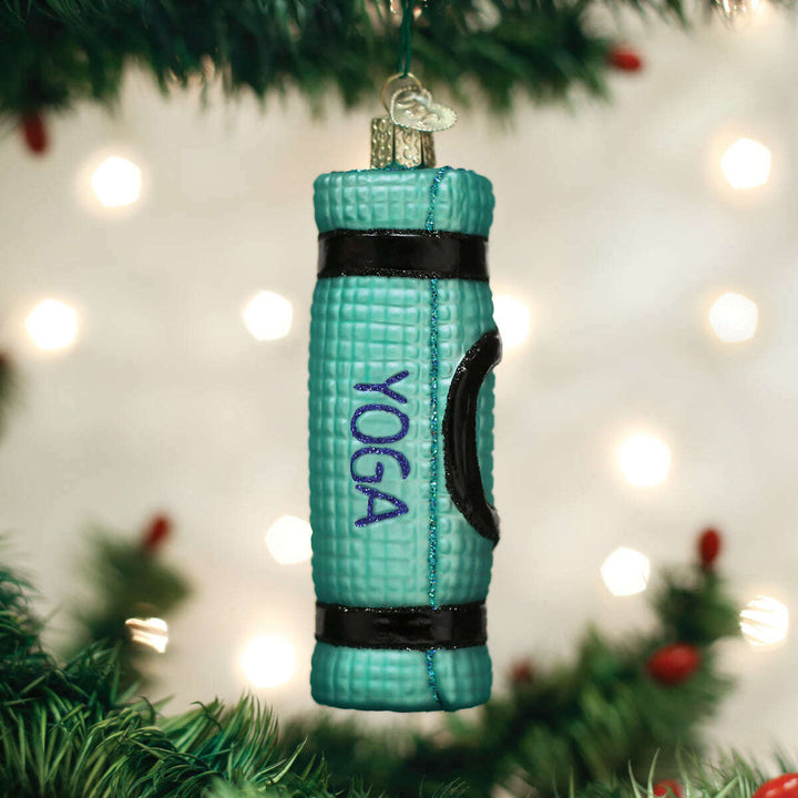 Old World Christmas Yoga Mat Blown Glass Ornament