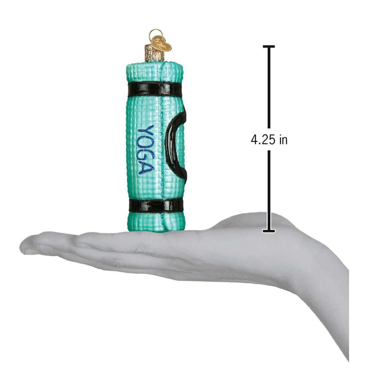Old World Christmas Yoga Mat Blown Glass Ornament