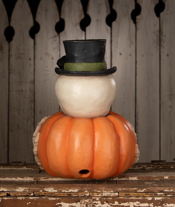 Mr. Skully with Pumpkin by Bethany Lowe Designs, image 2