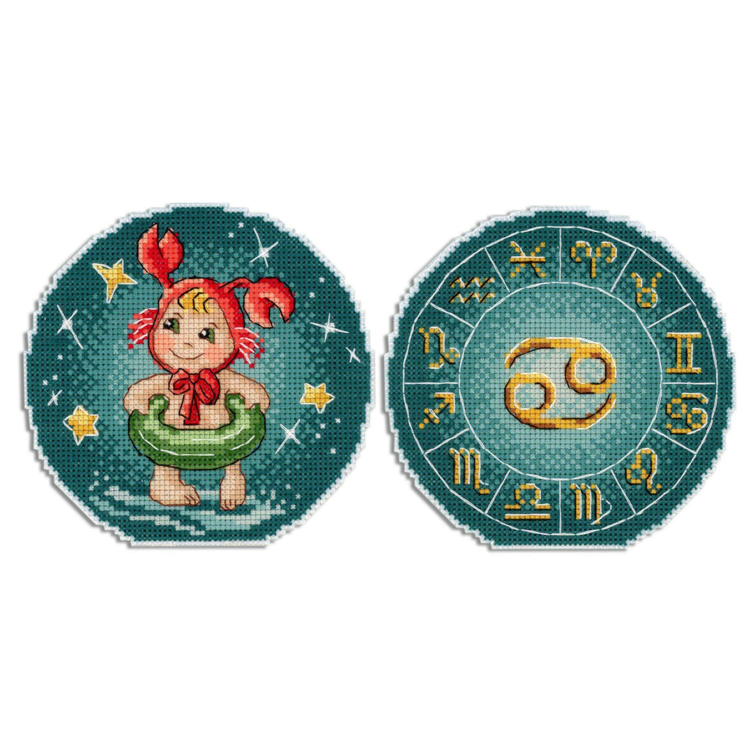 Zodiac Signs. Cancer SR-696 Plastic Canvas Counted Cross Stitch Kit