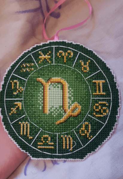 Zodiac Signs. Capricorn SR-704 Plastic Canvas Counted Cross Stitch Kit