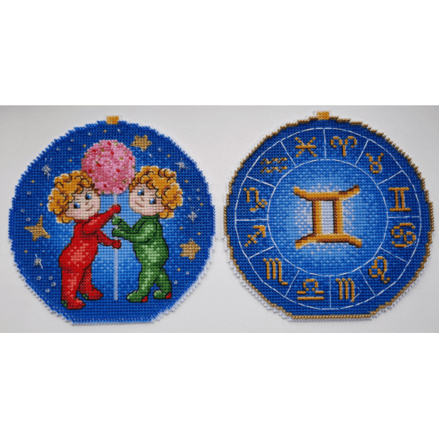 Zodiac Signs. Gemini SR-694 Plastic Canvas Counted Cross Stitch Kit