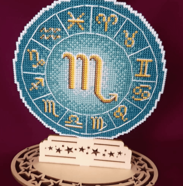 Zodiac Signs. Scorpio SR-701 Plastic Canvas Counted Cross Stitch Kit