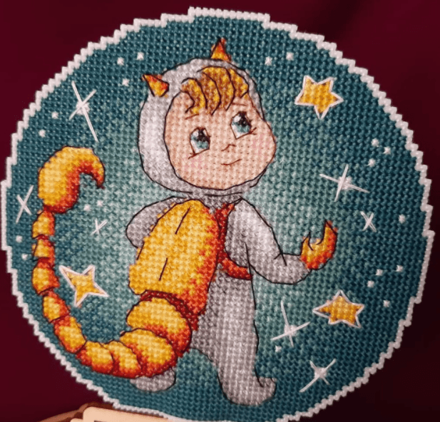 Zodiac Signs. Scorpio SR-701 Plastic Canvas Counted Cross Stitch Kit