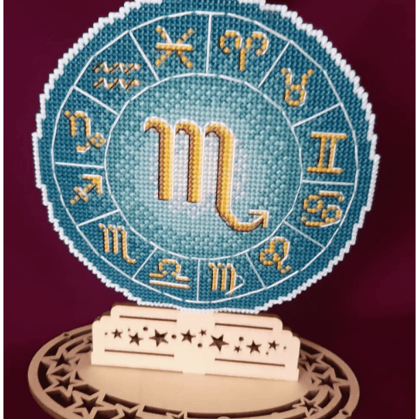 Zodiac Signs. Scorpio SR-701 Plastic Canvas Counted Cross Stitch Kit