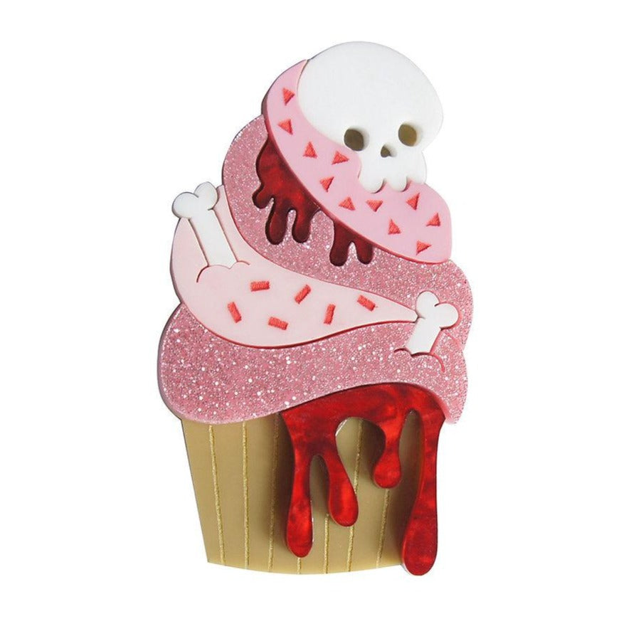 Zombie Cupcake Halloween Brooch by Laliblue - Quirks!