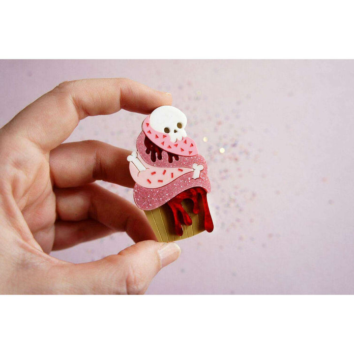 Zombie Cupcake Halloween Brooch by Laliblue - Quirks!