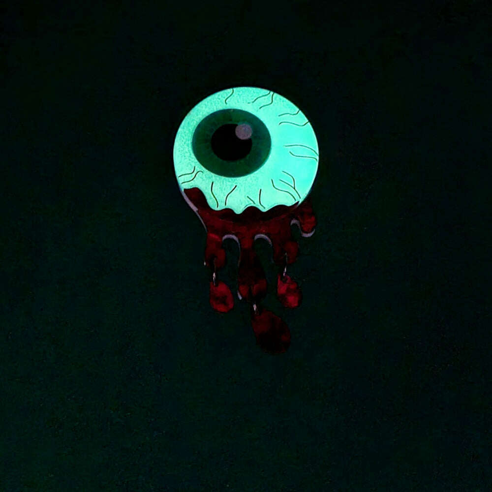 Zombie Halloween Eyeball Necklace by Cherryloco Jewellery  3