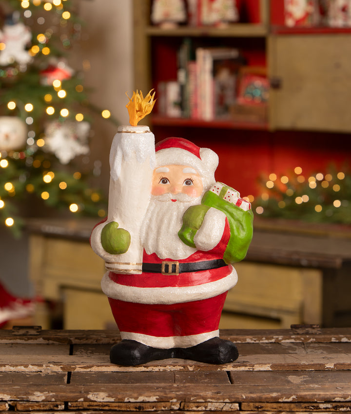 Retro Santa with Candle by Bethany Lowe Designs, christmas decor